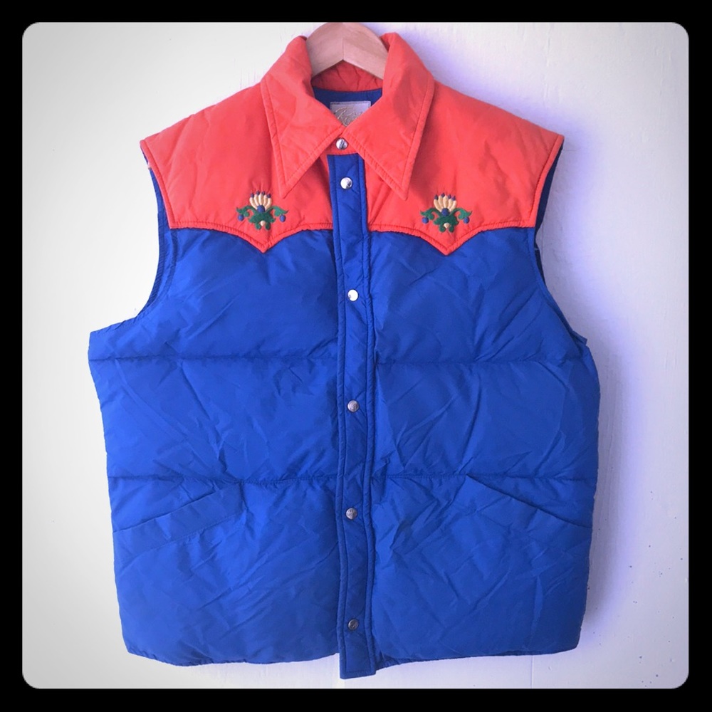 Vintage Embroidered Roffe ski vest